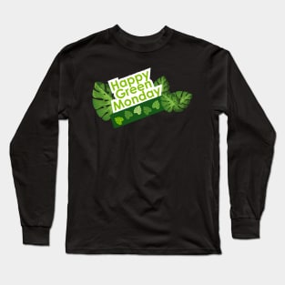 Happy leaves deco - Green Monday Long Sleeve T-Shirt